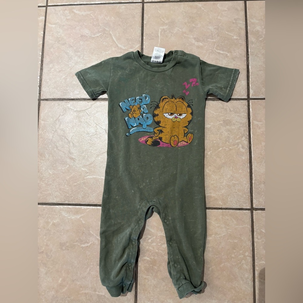5/$25‎ Garfield Kids One Piece - Green